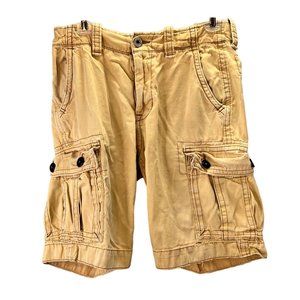 American Eagle Outfitters Cargo Shorts size 28 Khaki Tan Classic Length